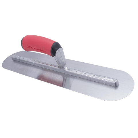 Marshalltown FTFR373R Fully Rounded Concrete Finishing Trowel 14 x 4 in Soft Grip Handle