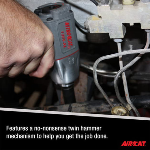 AIRCAT 1355-XL 3/8-Inch Composite Pneumatic Air Impact Wrench NitroCat Series