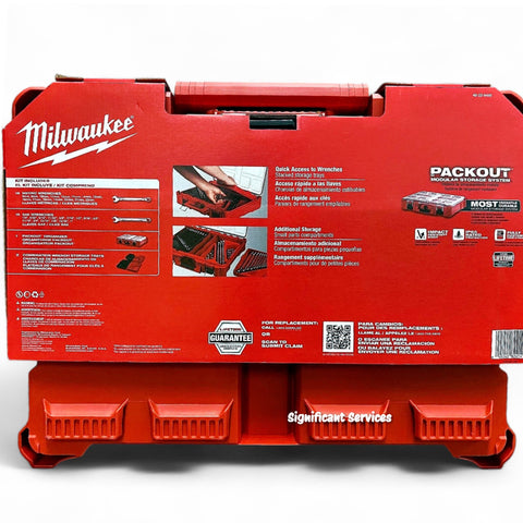 Milwaukee 48-22-9485 30PC Metric SAE Combination Wrench Set PACKOUT Organizer