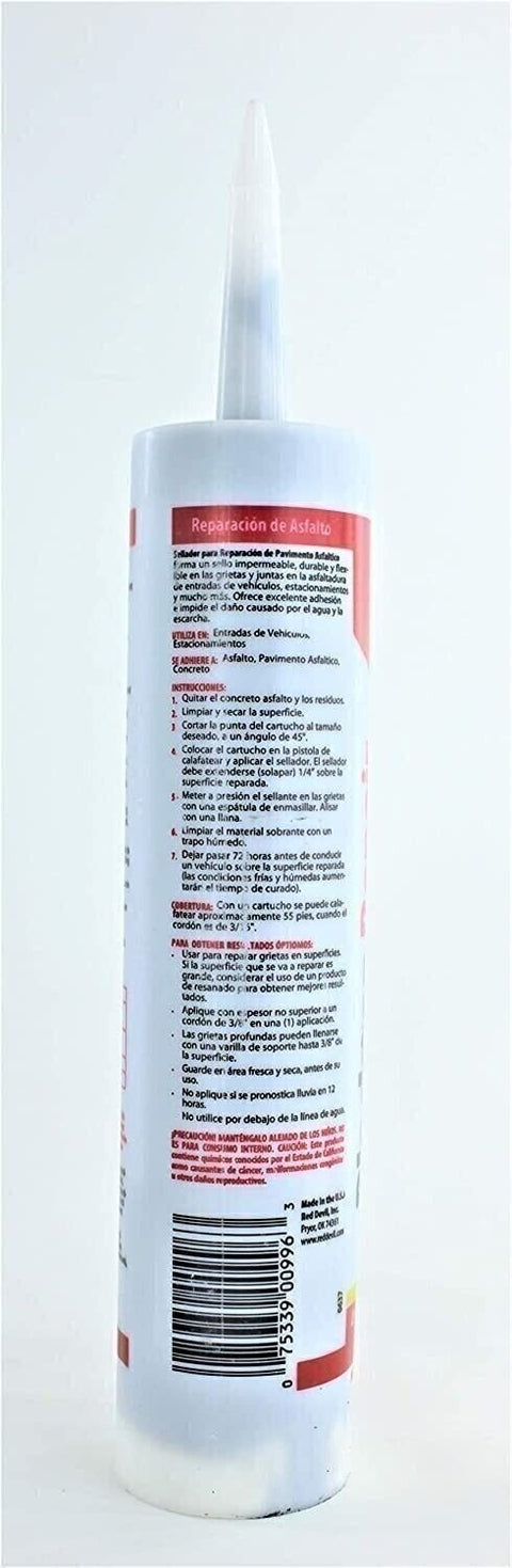 Red Devil RDVL637 Asphalt Crack Filler Sealant 10.1 oz Black Acrylic Driveway