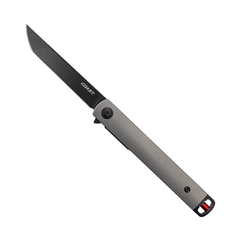 Coast LX505 Founder's EDC Folding Pocket Knife Titanium Handle Tanto 9Cr18MoV