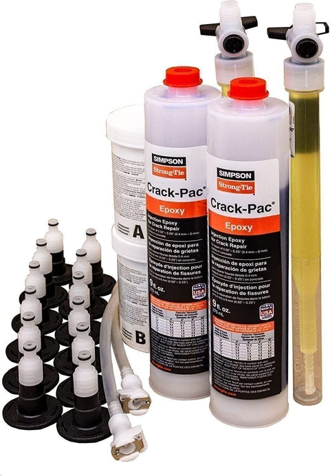 Simpson Strong-Tie ETIPAC2G10KT Crack-Pac 9-oz Injection Epoxy Kit 2-Cartridge