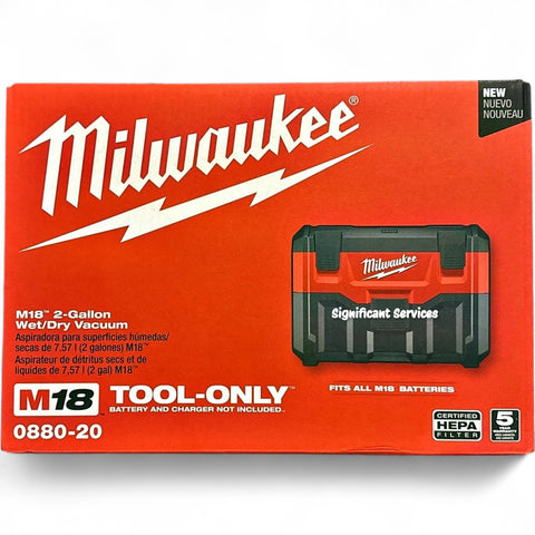Milwaukee 0880-20 M18 18V Cordless 2-Gallon Wet Dry Vacuum Bare Tool Only