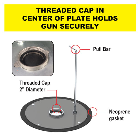 Albion Engineering 504-G01 Threaded Follow Plate for 2 Gallon Pail - 2 Gallon Pail / Follow Plate