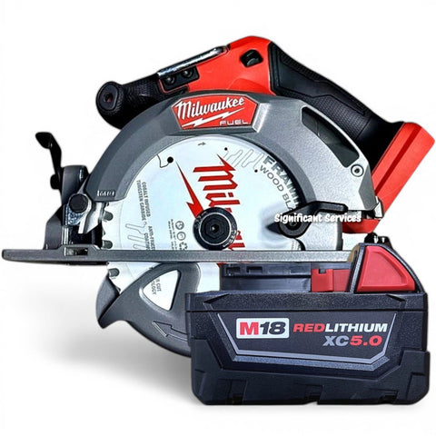 Milwaukee 2833-20 M18 Brushless FUEL 6-1/2" Cordless Circular Saw 5.0Ah Battery