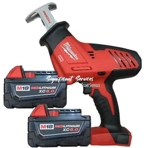 Milwaukee 2625-20 18V Cordless Hackzall Reciprocating Saw Sawzall 5.0 Batteries