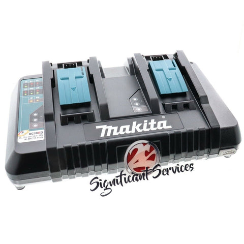 Makita DC18RD 18V Li-Ion Dual Port Fast Rapid Optimum Charger 2.0 Ah Batteries