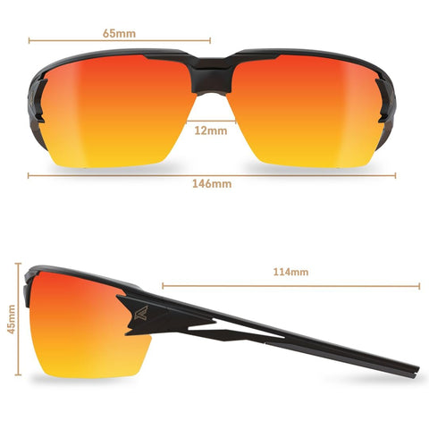 EDGE XPAP419 Pumori Wrap-Around Safety Glasses, Anti-Scratch, Non-Slip, UV...