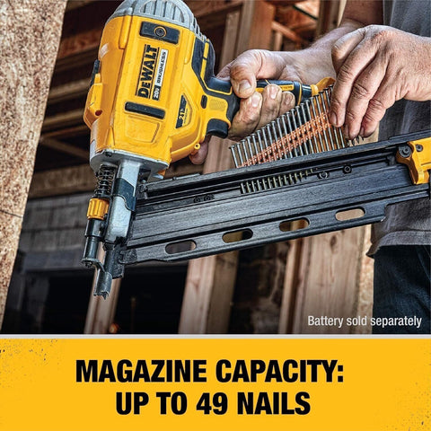 DEWALT 20V MAX* Framing Nailer, 21-Degree, Plastic Collated, Tool Only...