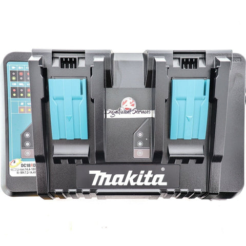 Makita DC18RD 18V Lithium-Ion Dual Port Rapid Optimum Charger 4.0 Ah Batteries