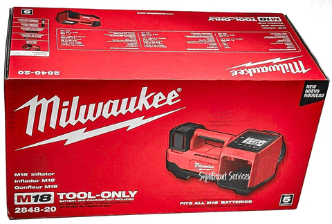 New Milwaukee 2848-20 M18 18V Li-Ion Cordless Battery Tire Inflator Pump