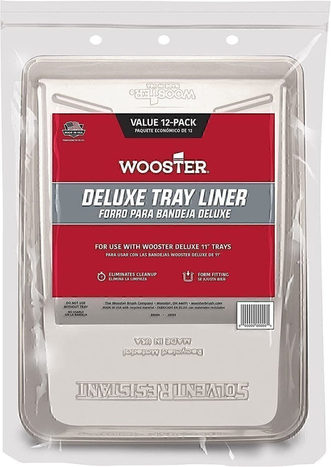 Wooster Brush BR496-11 Deluxe Solvent Resistant Tray Liner, 12-Pack, 11-Inch