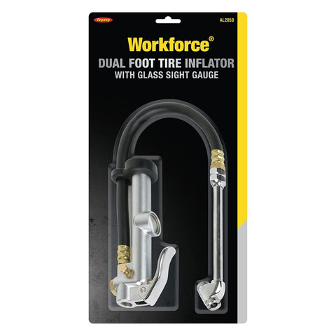 Workforce AL2050 Tire Inflator with Glass Sight Gauge 12 in. Hose10-120 PSI
