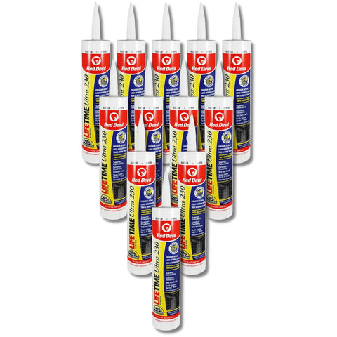 Red Devil 077012 Lifetime Elastomeric Acrylic Latex Sealant White 10.1 oz 12Pack