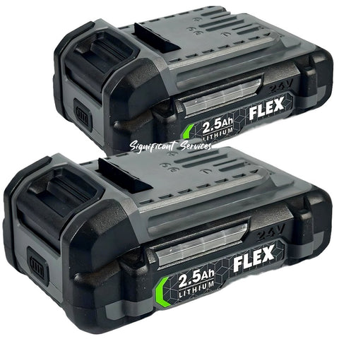 FLEX FX0111 24V 2.5Ah Stacked Lithium Ion Cordless Battery Packs 2 Pack