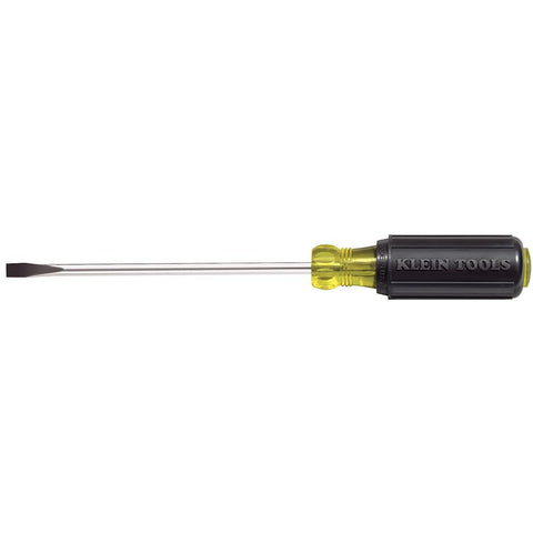 Klein Tools 605-10 1/4-Inch Cabinet Tip Screwdriver, 10-Inch Shank, Made in USA