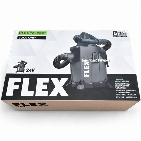 FLEX FX5221 24V 1.6 Gallon Li-Ion Cordless Wet Dry Vacuum Tool Only Shop Vac