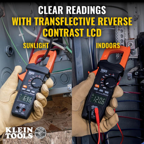 Klein CL810 Pro Digital Clamp Meter 600A AC/DC True RMS NCVT LOZ Flashlight