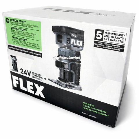 FLEX FX4221-Z 24V 1/4" 1.5HP Variable Speed Brushless Cordless Trim Router