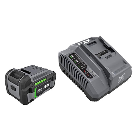 New FLEX 24V Li-Ion Starter Kit with 5.0Ah Battery 160W Fast Charger FX0411-1C