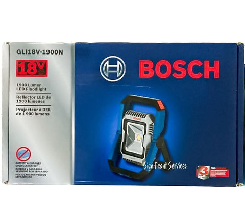 BOSCH GLI18V-1900N 18V Lithium-Ion 1,900 Lumens LED Floodlight (Bare Tool) ,...