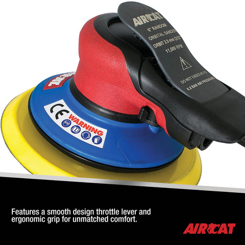 AIRCAT 6700-6-332 Orbital Palm Sander 3/32" Non-Vacuum Pneumatic Air Sander