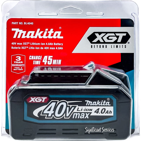 Makita BL4040 XGT 40V Max Li-ion 4.0 Ah Battery Pack