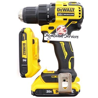 DEWALT DCD708B 20V Cordless Brushless Li-Ion 1/2' Compact Drill 2.0 AH Batteries