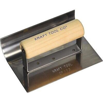 Kraft Tool CF153 1-Inch Radius Inside Curb and Sidewalk Tool with Wood...