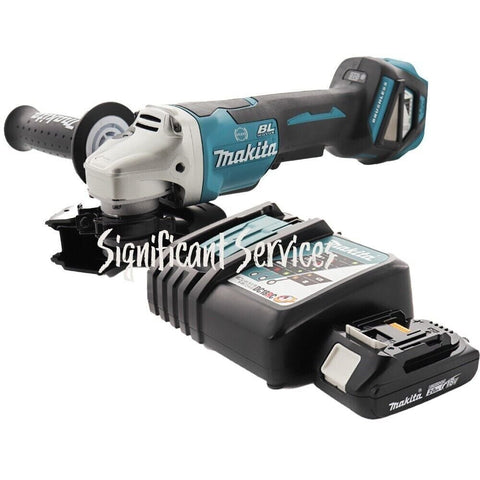 Makita XAG20Z 18V LXT Li-Ion Brushless 4-1/2 5" Cut-Off/Angle Grinder 2.0 Ah Kit