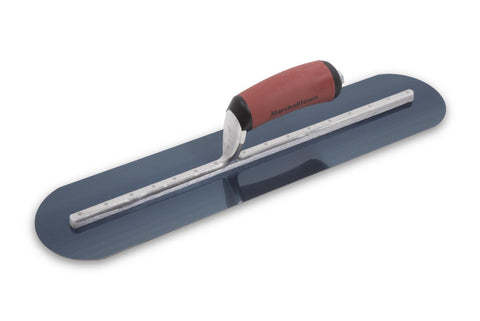 MARSHALLTOWN MXS75BFRD Fully Rounded Concrete Finishing Trowel, Blue Steel Blade, DuraSoft Handle, 18 x 3, Made in The USA