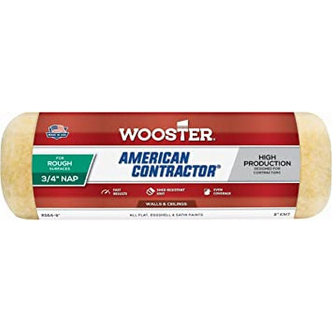 Wooster Brush R564 9 inch American Contractor 3/4 inch Nap Paint Roller - Pack o