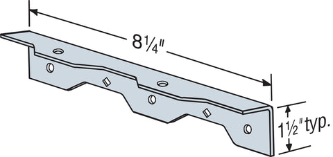 Simpson Strong-Tie TA9Z-R Staircase Angle Tread Angle 1/4" X 1-1/2" 12 Ga Zmax