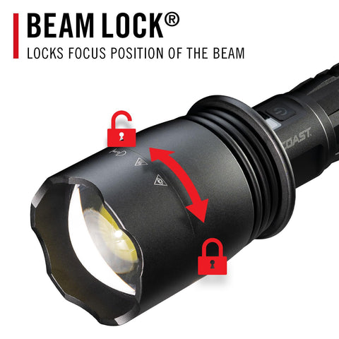 Coast 31074 XP80R 15000 Lumen Rechargeable Power LED Flashlight POWERiQ Display