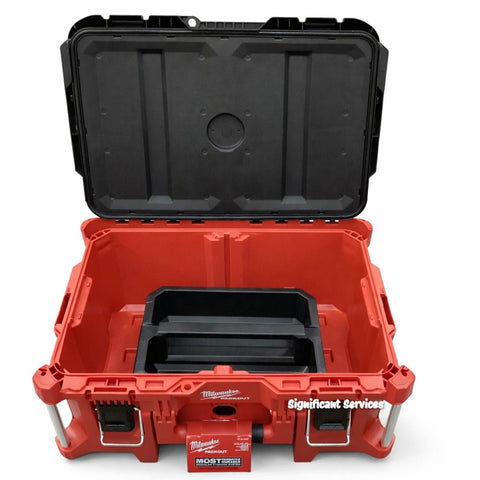 Milwaukee 48-22-8425 PACKOUT 100-Pound Capacity Polymer Packout Large Tool Box