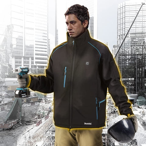 Makita DCJ205ZL 18V LXT Heated Jacket, Only (Black, L), Large