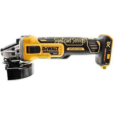 DEWALT 20V MAX* XR Angle Grinder with Kickback Brake, Slide Switch, 4-1/2-Inch