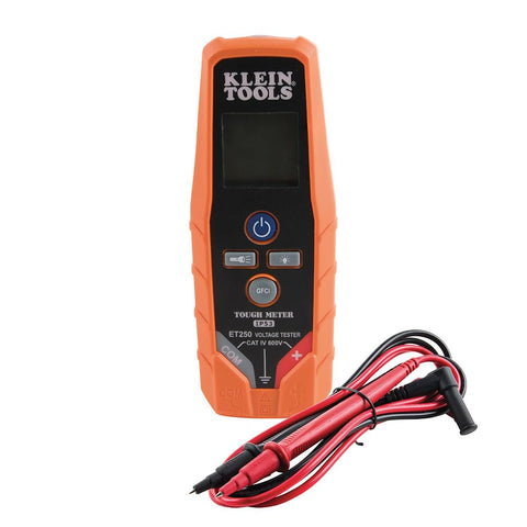 Klein Tools ET250 Voltage Meter, AC/DC Tester, Digital Multimeter, Low Voltage Tester with Batteries