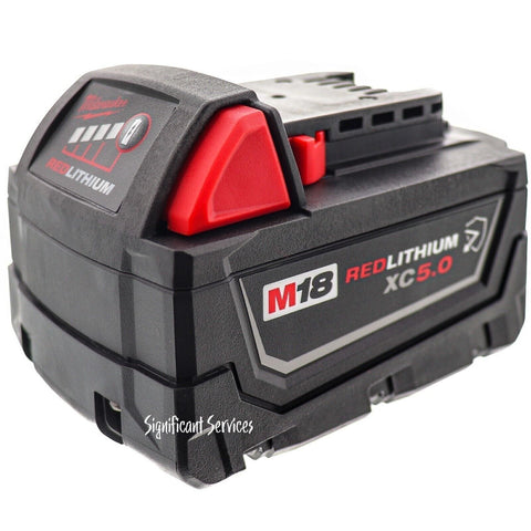 New Milwaukee 48-11-1850R M18 18V 5.0Ah Li-Ion XC Extended Capacity Battery Pack