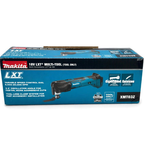 New Makita XMT03Z 18V LXT Li-Ion Variable Speed Cordless Oscillating Multi-Tool