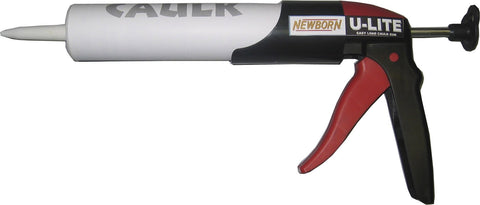 Newborn U-Lite Non-Drip Super Smooth Rod Frameless Caulking Gun, 1/10 Gallon Cartridge, 10:1 Thrust Ratio