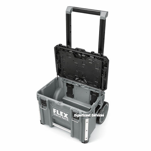 Flex FS1101 Stack Pack Rolling Tool Box with Telescoping Handle
