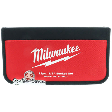 Brand NEW Milwaukee 48-22-9001 12 Piece 3/8" Drive Metric Socket Set Tool & Case