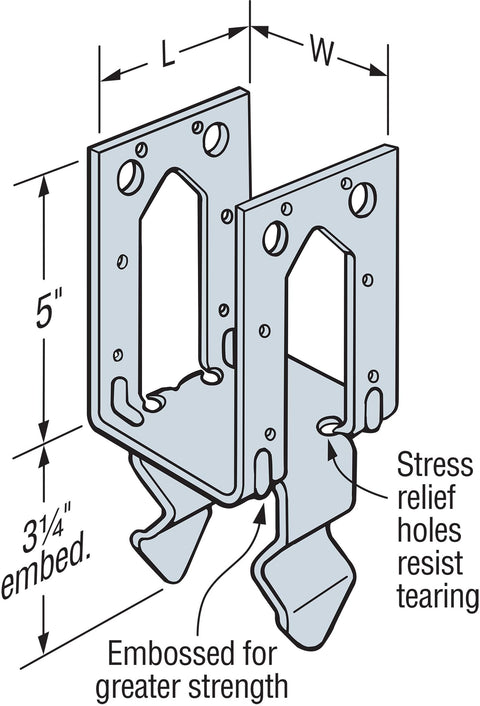 Simpson Strong-Tie PB Galvanized Non-Standoff Post Base for 4x4 (Pack of 10)
