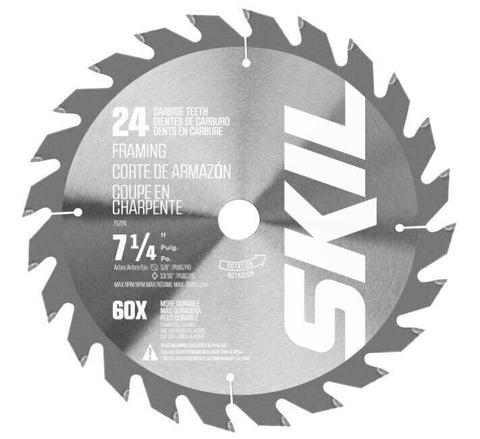 SKIL 75724W 7-1/4 in. 24-Tooth Carbide Framing Circular Saw Blade 10-Pack