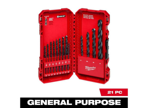 Milwaukee 48-89-2801 21-Piece Thunderbolt Black Oxide Drill Bit Set