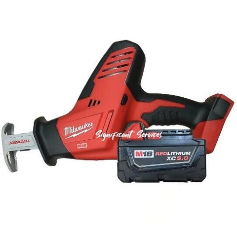 Milwaukee 2625-20 18V Cordless Hackzall Reciprocating Saw Sawzall 5.0 Ah Battery