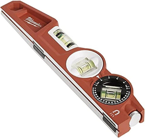 New Milwaukee 48-22-5210 Magnetic Level 10" Die Cast SHARPSITE 360° Locking Vial