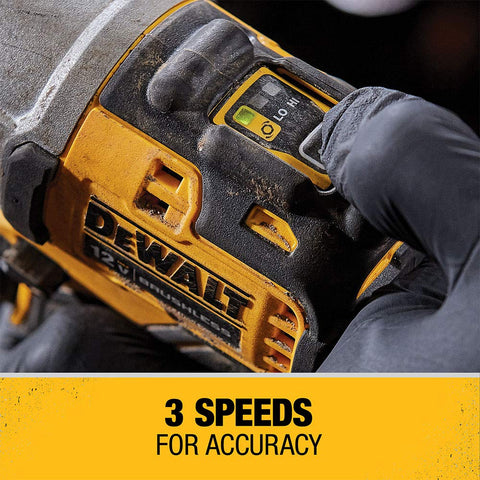 Dewalt 12V DCF902B Max 3/8" Brushless 3 Speed Impact Wrench Li-ion 2.0 Batteries