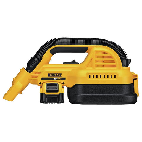 DEWALT DCV517M1 20V MAX Cordless 1/2 gallon Wet/Dry Portable Vac Kit, Yellow